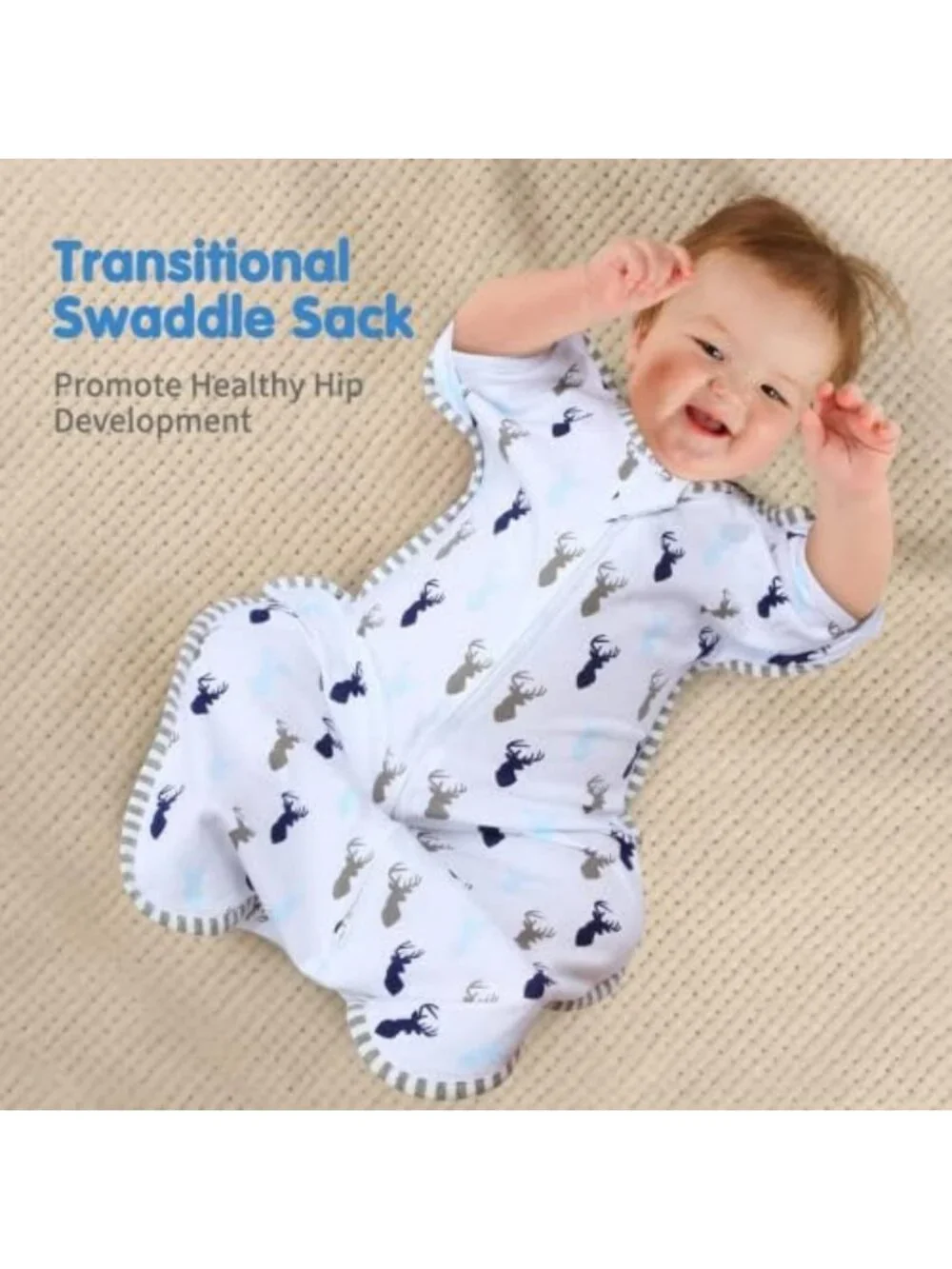 Cozy Baby Sleep Sack 3-6 Months, 2-Pack 100% Cotton Swaddle with 2-Way Zipper